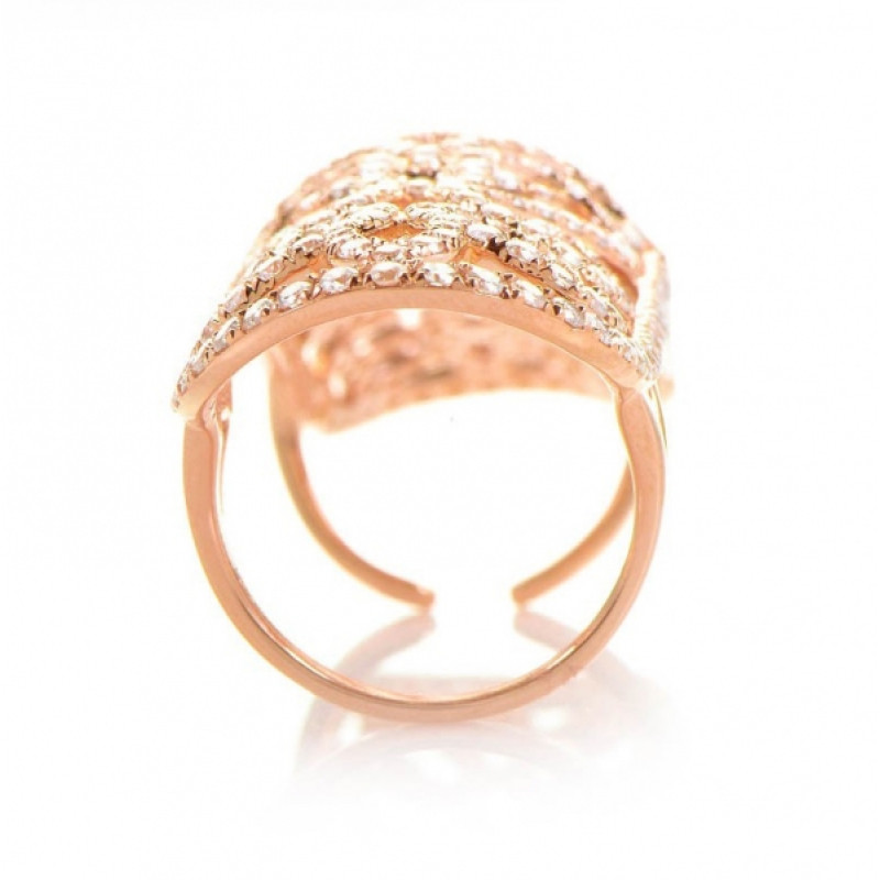 Кольцо Jacob & Co, розовое золото, бриллианты