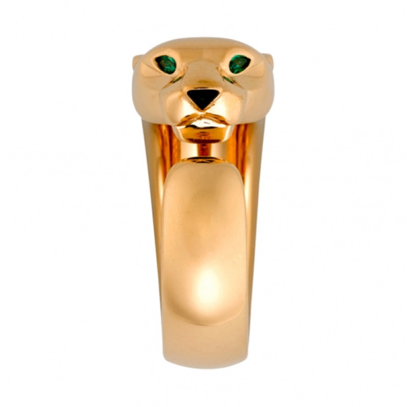 Кольцо Cartier Panthere de Cartier, желтое золото, гранат, оникс