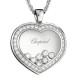 Підвіска Chopard Happy Diamonds Icons біле золото, діаманти (799202-1003)