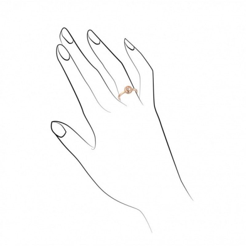 Кольцо Chopard Miss Happy розовое золото, бриллиант (829012-5110)