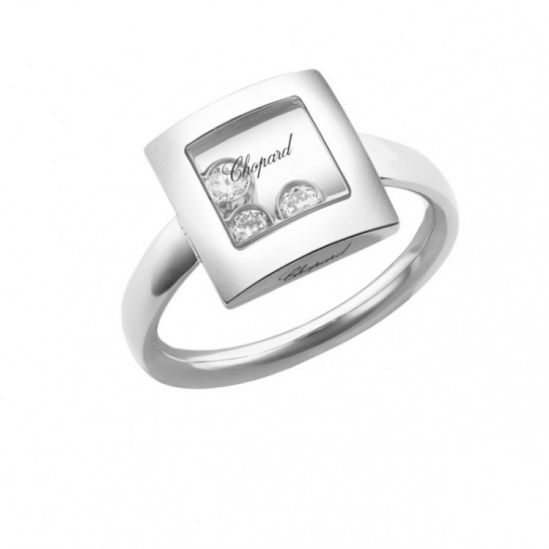Кольцо Chopard Happy Diamonds Icons белое золото, бриллианты (829224-1010)