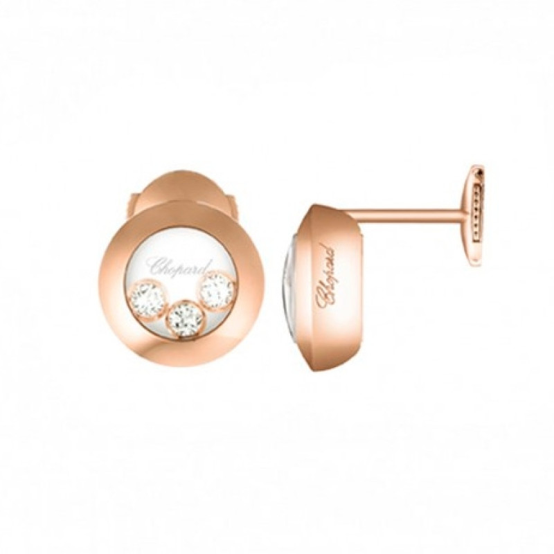 Серьги Chopard Happy Diamonds Icons розовое золото, бриллианты (839562-5001)
