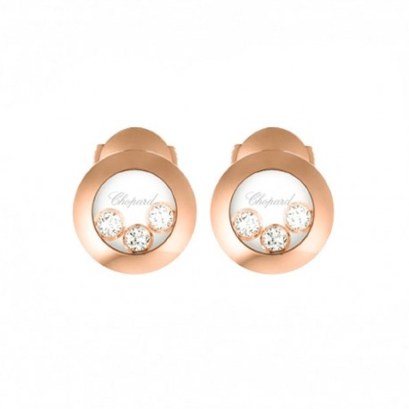 Серьги Chopard Happy Diamonds Icons розовое золото, бриллианты (839562-5001)