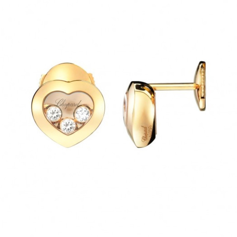Сережки Chopard Happy Diamonds Icons жовте золото, діаманти (839203-0001)