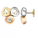 Серьги Chopard Happy Diamonds Icons белое, желтое, розовое золото, бриллианты (839390-9001)