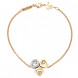Браслет Chopard Happy Diamonds Icons белое, желтое, розовое золото, бриллианты (859390-9002)