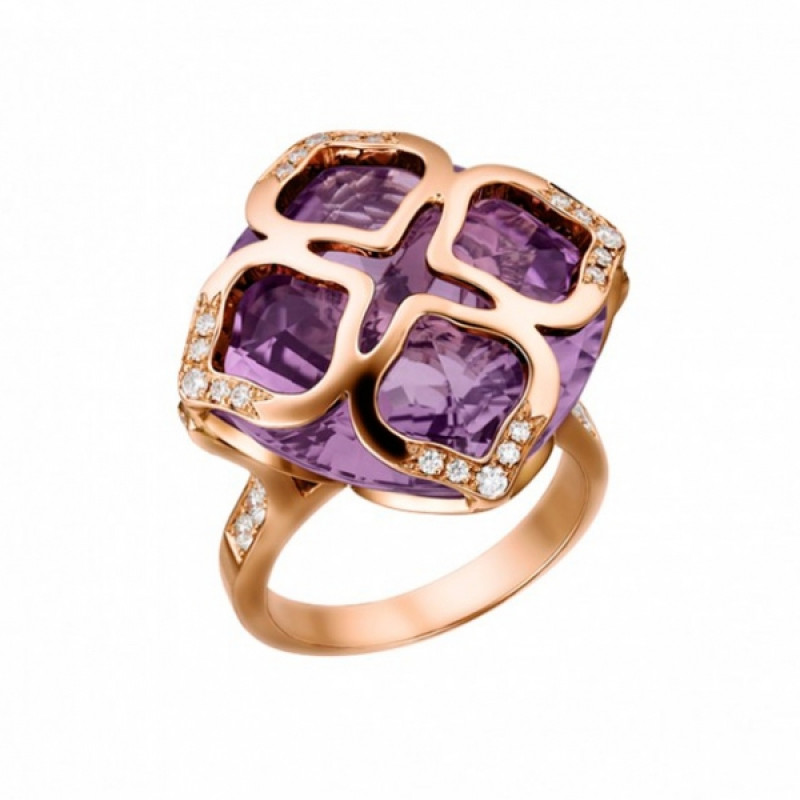 Кольцо Chopard Imperiale розовое золото, аметист, бриллианты (829563-5010)