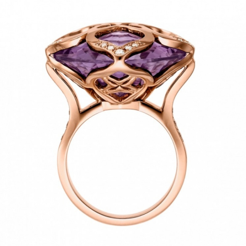 Кольцо Chopard Imperiale розовое золото, аметист, бриллианты (829563-5010)