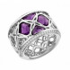 Каблучка Chopard Imperiale біле золото, аметист, діаманти (829564-1010)