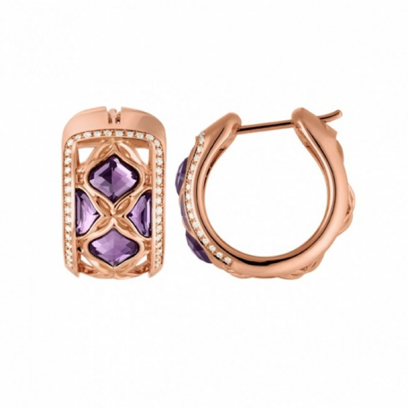 Сережки Chopard Imperiale рожеве золото, аметист, діаманти (839564-5001)