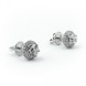 Серьги-пусеты DAMIANI, белое золото 750, бриллианты