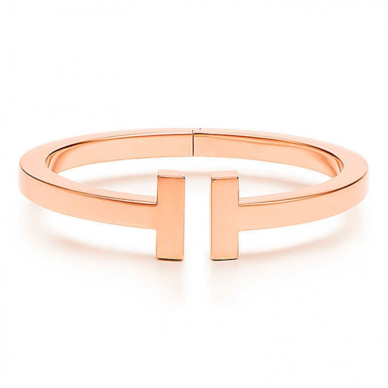 Браслет Tiffany T Square, розовое золото (33263457)