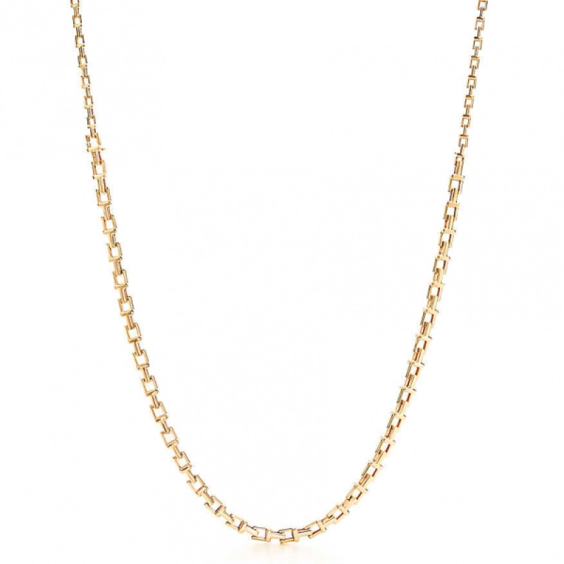 Ожерелье Tiffany T Chain, желтое золото (33279051)
