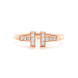 Кільце Tiffany T Wire, рожеве золото, діаманти (33282559)