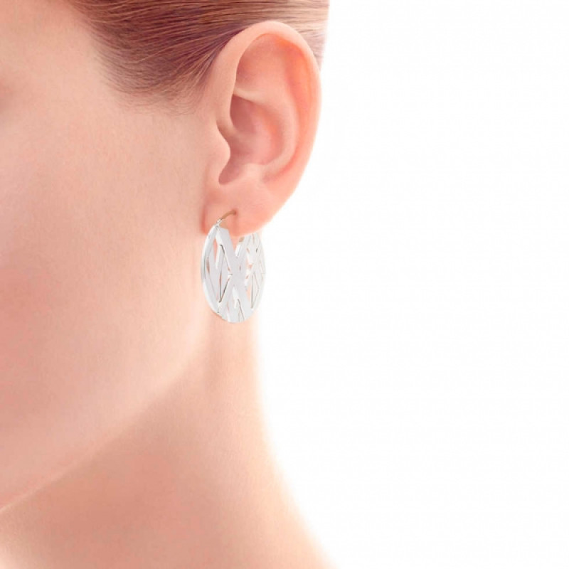 Сережки-кільця Tiffany & Co Atlas, срібло (32995977)! ~ DCDMRKR ~!