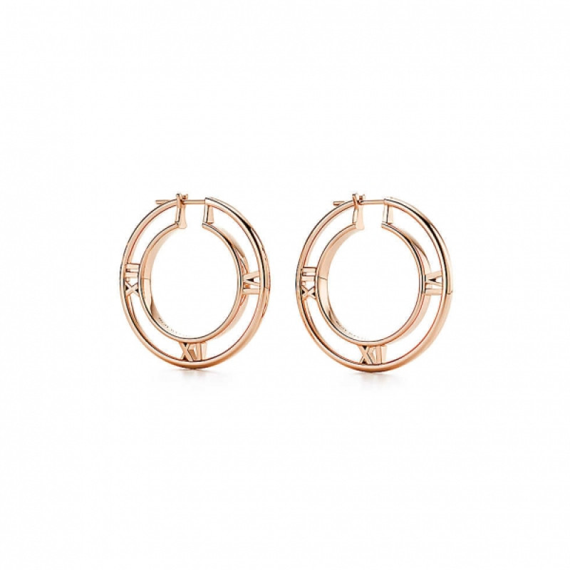 Серьги-кольца Tiffany & Co Atlas, розовое золото (32995306)