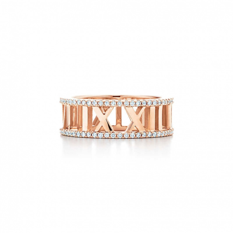 Відкрите кільце Tiffany & Co Atlas, рожеве золото, діаманти (32648002)! ~ DCDMRKR ~!
