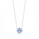 Подвеска Tiffany Cobblestone с сапфирами Монтана, платина бриллианты (29006423)