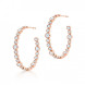 Серьги-кольца Tiffany Cobblestone, розовое золото, бриллианты (30522281)