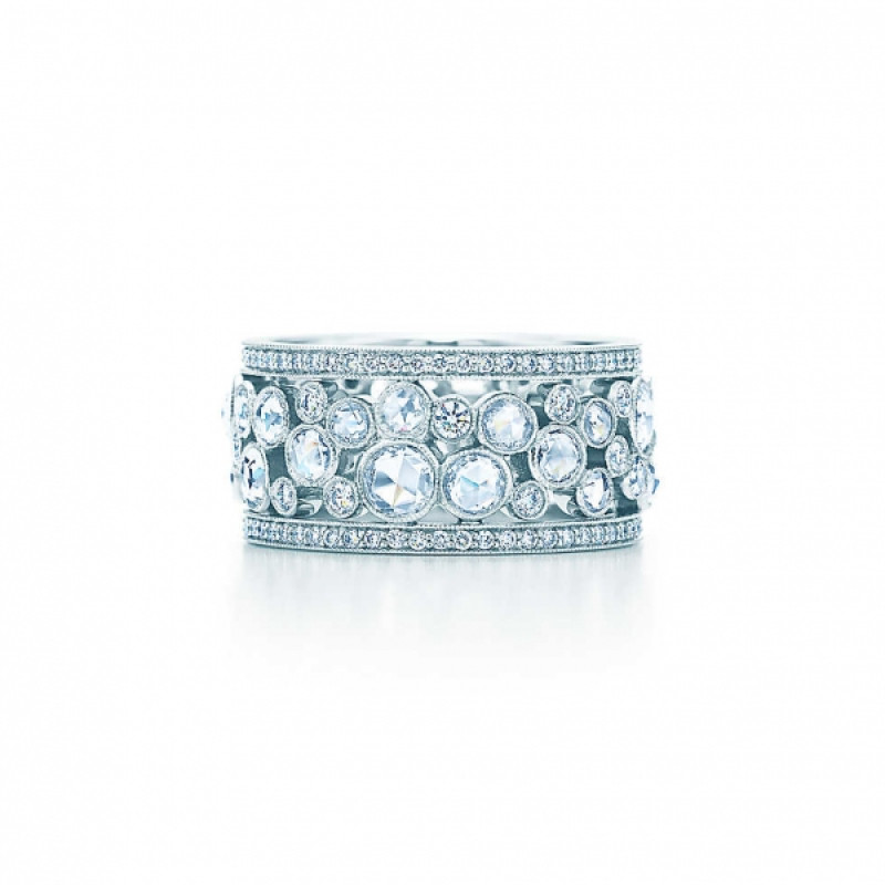 Кольцо Tiffany Cobblestone, платина, бриллианты (26039851)