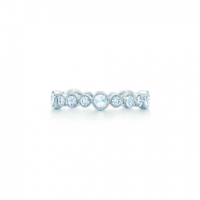 Кольцо Tiffany Cobblestone, платина, бриллианты (27998798)