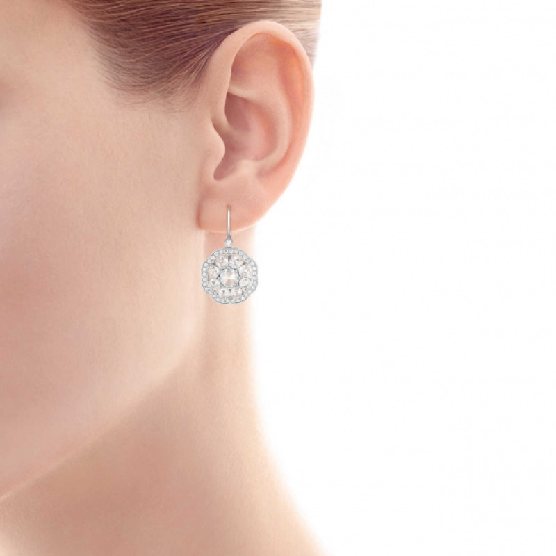 Сережки "Флер" Tiffany Enchant, платина, діаманти (30610539)