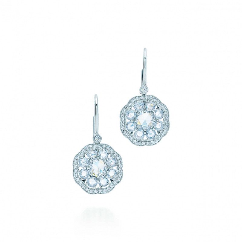 Сережки "Флер" Tiffany Enchant, платина, діаманти (32056938)