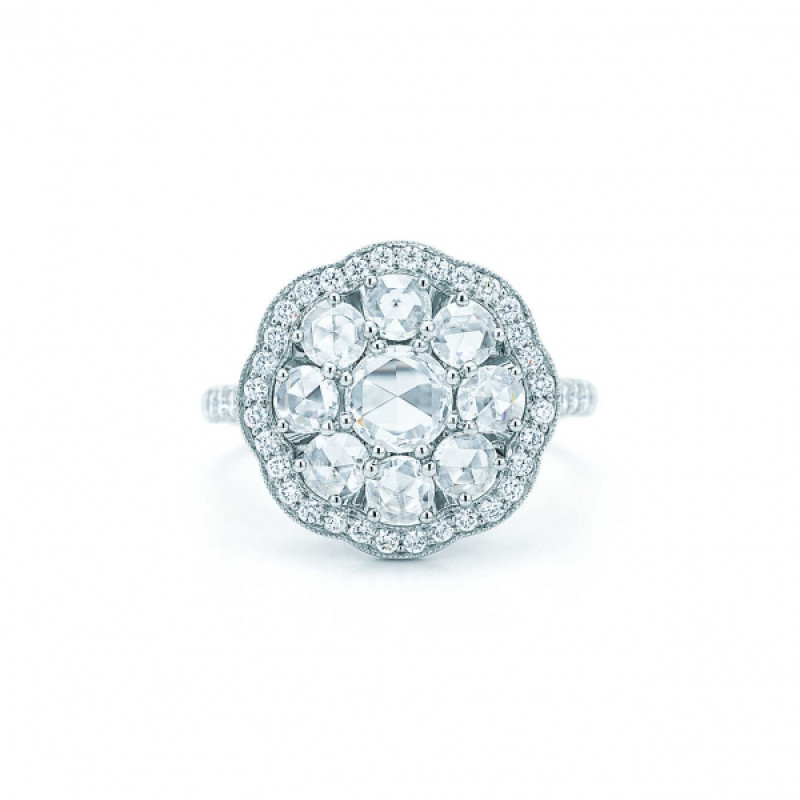 Каблучка "Флер" Tiffany Enchant, платина, діаманти (32080391)