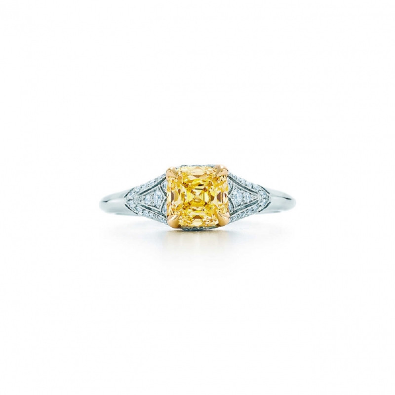 Кольцо Tiffany Yellow Diamonds, платина, желтое золото, бриллиант (30651278)