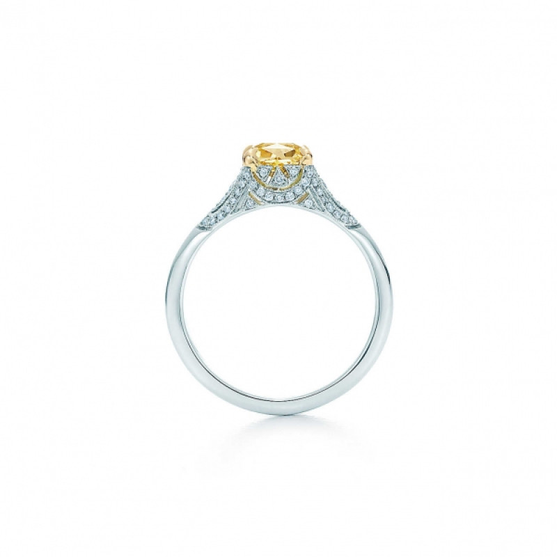 Каблучка Tiffany Yellow Diamonds, платина, жовте золото, діамант (30651278)