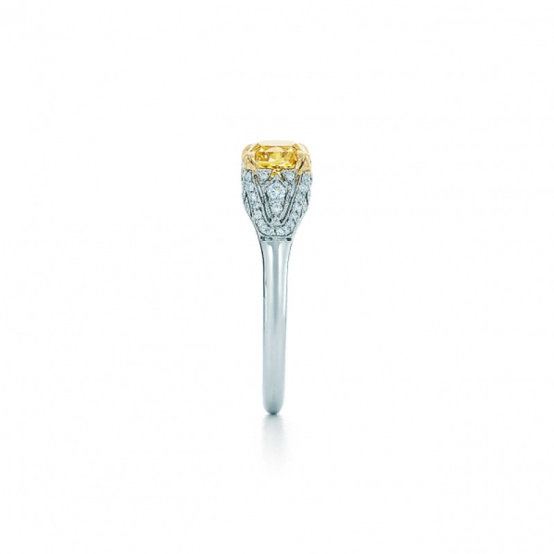 Кольцо Tiffany Yellow Diamonds, платина, желтое золото, бриллиант (30651278)