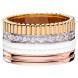 Каблучка Boucheron Quatre, біле, жовте, рожеве золото, кераміка, діаманти