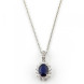 Набор Boucheron, серьги и кулон, белое золото, бриллианты, сапфиры