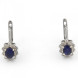 Набор Boucheron, серьги и кулон, белое золото, бриллианты, сапфиры