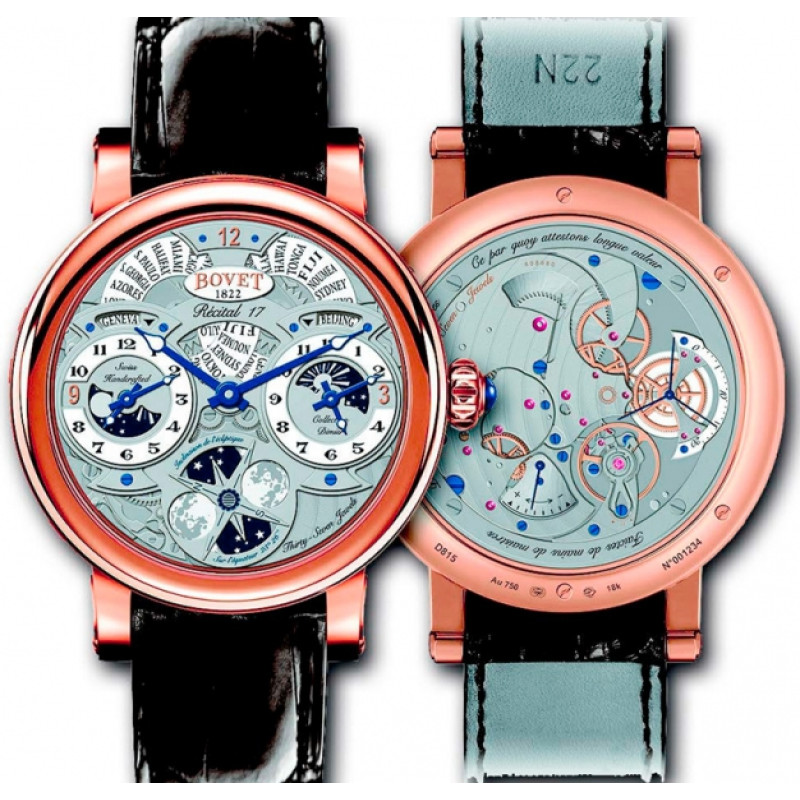 Bovet Dimier Recital 17 7-Day Triple Time Zone Moon Phase LE100