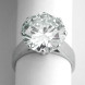 Кольцо Crivelli с бриллиантом 6,5ct, белое золото