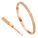 Браслет Cartier Love, рожеве золото, діаманти
