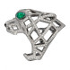 Кольцо Panthere de Cartier, белое золото, бриллианты, изумруды