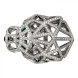 Кольцо Panthere de Cartier, белое золото, бриллианты, изумруды