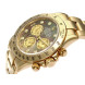 Rolex Watch Daytona Yellow Gold - Bracelet Dark Pearl Dial Diamond