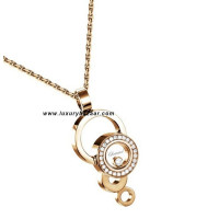 Chopard Happy Diamonds Drop Circles Floating Diamond Set Rose 55