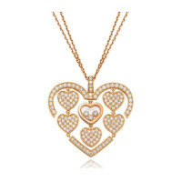 Намисто-підвіска Chopard Happy Amore Diamond Hearts з 18-каратного рожевого золота Намисто-підвіска Chopard Happy Amore Diamond Hearts з 18-каратного рожевого золота
