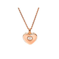 Chopard Happy Diamonds Heart 18K Rose Gold Pendant Necklace