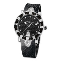 Ulysse Nardin 시계 Lady Diver (Steel-Diamonds / Black / Rubber)