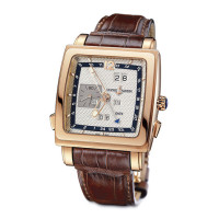 Ulysse Nardin watches Quadrato Dual Time Perpetual (RG / Silver / Leather)