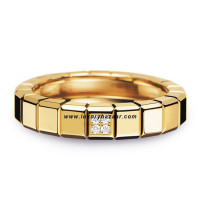 Каблучка Chopard Ice Cube з 1 ряду діамантів із жовтого золота