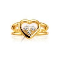 Каблучка Chopard Happy Diamonds Hearts з 18-каратного жовтого золота