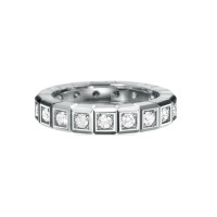 Chopard Ice Cube 1 Row Diamond Set Ring 18K White Gold