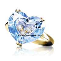 Chopard So Happy Blue Stone Heart 3 Floating Diamonds Yellow 69