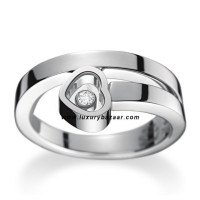 Chopard Happy Diamonds Wrap Heart Floating Diamond White Gold Ring